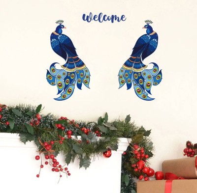 STICKER STUDIO 45 cm Peacock Pair Wall Sticker & Decal Self Adhesive Sticker(Pack of 1)