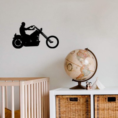 Xskin 29 cm Chopper Motorcycle Wall Decals Easy to Apply Self Adhesive Sticker(Pack of 1)