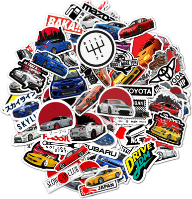 Obita 7 cm ED_JDM CAR Reusable Sticker(Pack of 55)