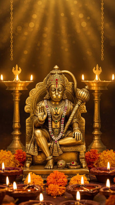 swaroopa 16.5 inch Hanuman ji A3 size non tearable sticker Self Adhesive Sticker(Pack of 1)