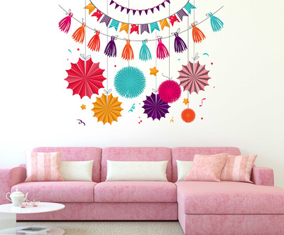 Zampyy 65 cm Party Background Self Adhesive Sticker(Pack of 1)