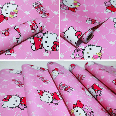 Wallmonks 1000 cm Hello Kitty Madness Self Adhesive Sticker(Pack of 1)