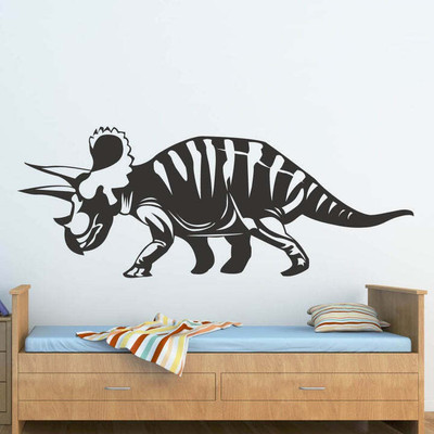 SnappyVinyl 23 cm Triceratops Dinosaur Self Adhesive Sticker(Pack of 1)