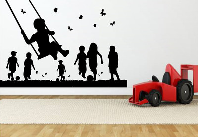 HAPPYSTICKY 95 cm Playing Kids Removable Sticker(Pack of 1)