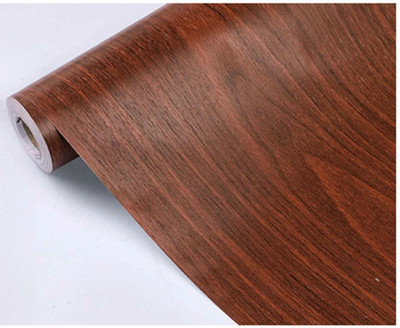 Pia Creations 304.8 cm Brown Teak Wood Textured Waterproof Wallpaper (304.8 x 45.72 cm) Self Adhesive Sticker(Pack of 1)