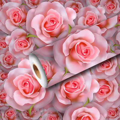 Zrintly 48 inch Flower Wallpaper decorative For Wall (16 inch X 48 inch) Self Adhesive Sticker(Pack of 1)