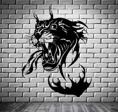 Xskin 40 cm Flames Jungle Hunter Anima Self Adhesive Sticker(Pack of 1)