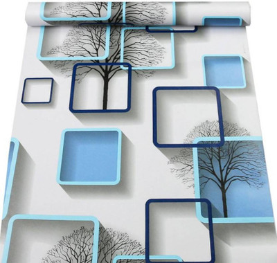 Flipkart SmartBuy Vinyl Floral & Botanical Multicolor Wallpaper(L x W: 250 cm x 45 cm)