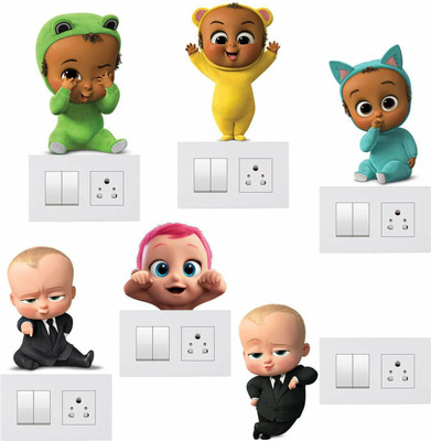 DreamKraft 4 cm Decorative Fridge and Switch Board Sticker Self Adhesive Sticker(Pack of 1)