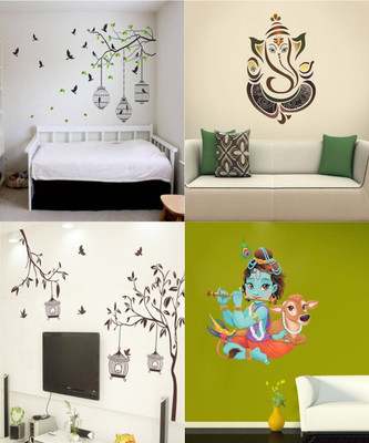 Walltech 90 cm Set of 4 - 123 Self Adhesive Sticker(Pack of 4)