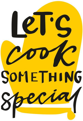 STICKER STUDIO 41 cm Lets Cook Reusable Sticker(Pack of 1)