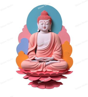 STICKER STUDIO 58 cm Buddha Wall Sticker & Decal Self Adhesive Sticker(Pack of 1)