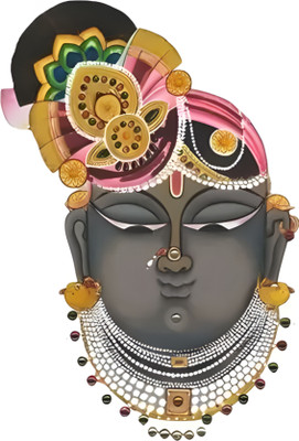 Riditcreation 50 cm Beautiful shreenath ji Self Adhesive Sticker(Pack of 1)