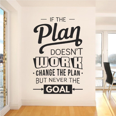 marvellous 80 cm m_changeplannotgoal Self Adhesive Sticker(Pack of 1)