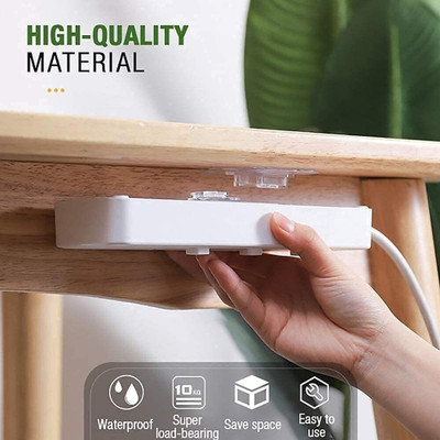 XBEY 6 cm Self Adhesive (Male/Female) Wall Hooks Magic Transparent StickerMFx10.82 Self Adhesive Sticker(Pack of 10)