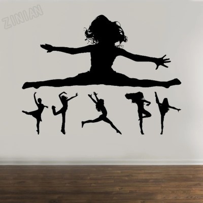 Xskin 42 cm Dancing Girl Self Adhesive Sticker(Pack of 1)