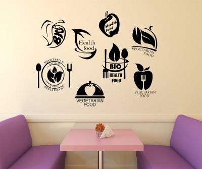 LANSTICK 45 cm Eat quotes wallsticker Self Adhesive Sticker(Pack of 1)