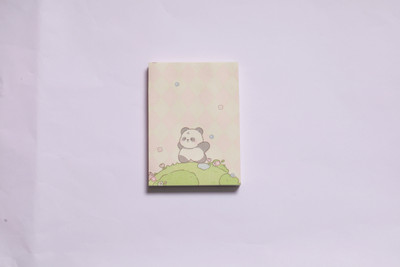 The Koala Store 3 cm 3x3 Metallic Panda Sticky Notes – Self-Stick Square Memo Set, 100 Sheets Total Removable Sticker(Pack of 1)