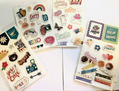 DEEGLO 2 inch 3D Stickers Non-Reusable Sticker(Pack of 2)