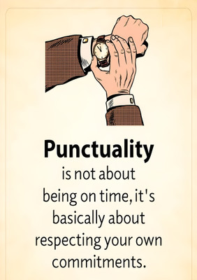 Dumdic 30 cm Punctuality A4 Strong Self Adhesive Sticker(Pack of 1)