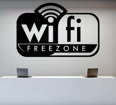 Xskin 27 cm Signboard for Game Club Wifi Self Adhesive Sticker(Pack of 1)