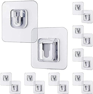 RadhaTex Pack of 10 Pairs Adhesive Interlocking Male Female Wall Hooks for Hangingx10.320 Hook 10(Pack of 1)