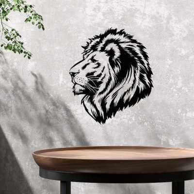 SnappyVinyl 27 cm Lion Wall Sticker PVC Vinyl Self Adhesive Sticker(Pack of 1)