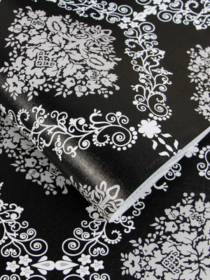 Flipkart SmartBuy Vinyl Abstract Black Wallpaper(L x W: 500 cm x 45 cm)