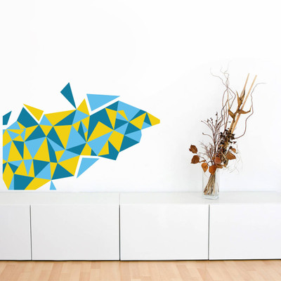 Aashrut decor 52 cm Decorative Abstract Vinyl Decorative Wall Sticker (52Cm X 76Cm) Self Adhesive Sticker(Pack of 1)