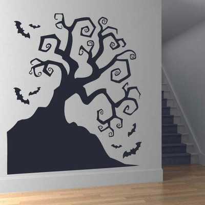 SnappyVinyl 40 cm Scary Twisted Haunted Self Adhesive Sticker(Pack of 1)