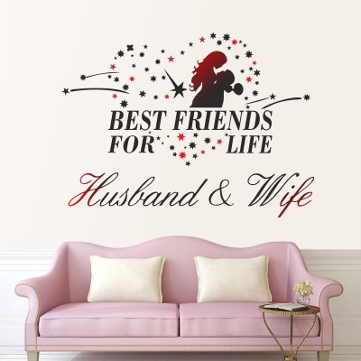 STICKERAURA 60 cm Husband And Wife Couple Goals Wall Stickers And Murals Self Adhesive Sticker(Pack of 1)