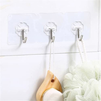 KRAZE Adhesive Hooks Rust/Water Proof for Home/Kitchen/Bathroom/Office PINx12.117 Hook 12(Pack of 1)