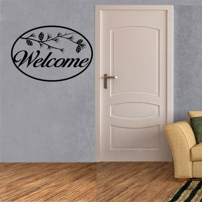 walkart 2.54 cm quotes of welcome Removable Sticker(Pack of 1)