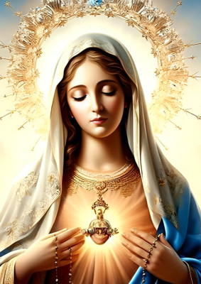 Dumdic 30 cm The Mary Matha A4 Strong Self Adhesive Sticker(Pack of 1)