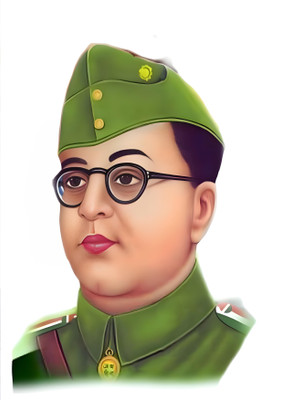 Dumdic 30 cm Netaji Subhash Chandra Bose A4 Strong Self Adhesive Sticker(Pack of 1)