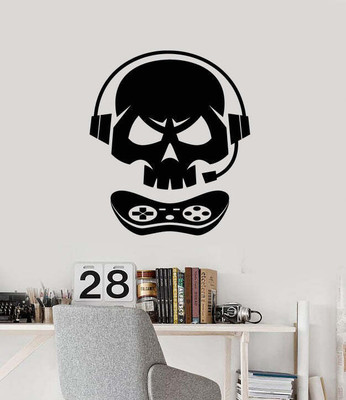 Xskin 30 cm Game Gamer Skull In Self Adhesive Sticker(Pack of 1)