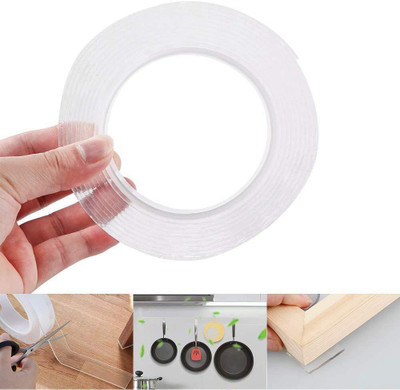 crockdile 300 cm Say Goodbye to Residue with Nano Grip Tape Double-sided Sticker(Pack of 1)