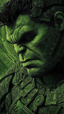 swaroopa 16.5 inch Hulk Sticker Self Adhesive Sticker(Pack of 1)
