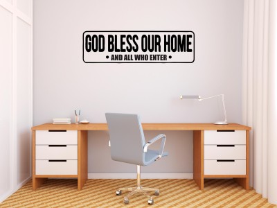 PEACOCKRIDE 60 cm Jesus I God Bless I Jesus Christ I Bible Quote I Wall Decal Self Adhesive Sticker(Pack of 1)