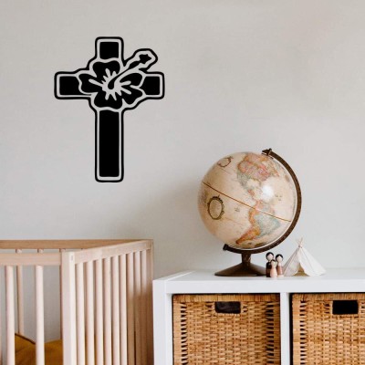 SnappyVinyl 29 cm Christian Cross6 Wall Decals, Easy to Apply Self Adhesive Sticker(Pack of 1)