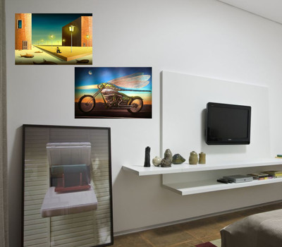 Walldecor 18 cm NEW STICKERS380DKWP91 H200 Removable Sticker(Pack of 2)