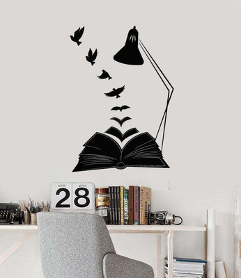 Xskin 27 cm Open Book Pigeon Reading Book Store Self Adhesive Sticker(Pack of 1)
