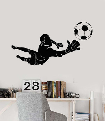 SnappyVinyl 30 cm Goalkeeper Player Ball Self Adhesive Sticker(Pack of 1)