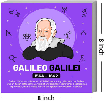 surmul 20 cm Galileo Galilei Photo Sunboard Home Décor Wall Décor Living Room 8x8 Inch Self Adhesive Sticker(Pack of 1)