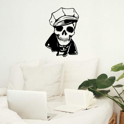 Xskin 29 cm Sailor Skull Wall Decals, Easy to Apply and Remove Self Adhesive Sticker(Pack of 1)