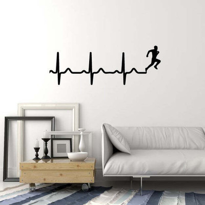 Xskin 66 cm Cardiogram Pulse Healthy Running Self Adhesive Sticker(Pack of 1)