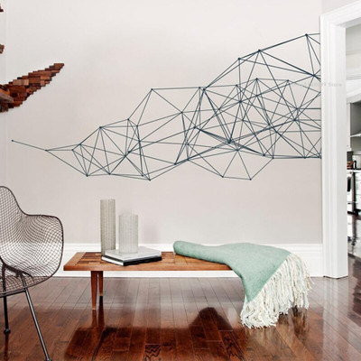 Xskin 87 cm Geometric irregular Abstract Wall Sticker Self Adhesive Sticker(Pack of 1)