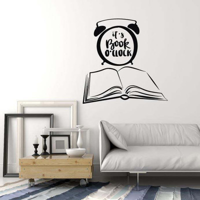Xskin 27 cm Quote Library Shop Reading Self Adhesive Sticker(Pack of 1)