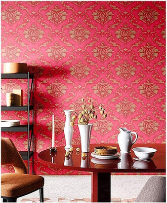 Anna Stella 304.8 cm Self Adhesive Stickers Waterproof Vinyl PVC Floral Wallpaper ( 304.8x 45.72 ) Self Adhesive Sticker(Pack of 3)