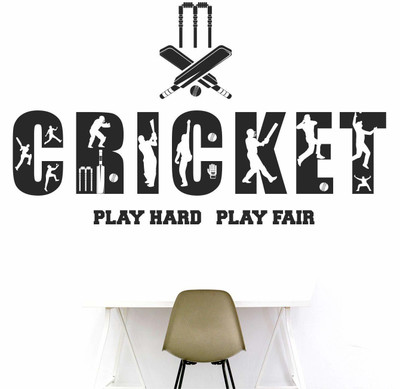 amazinghub 40 cm A..CRICKET Self Adhesive Sticker(Pack of 1)